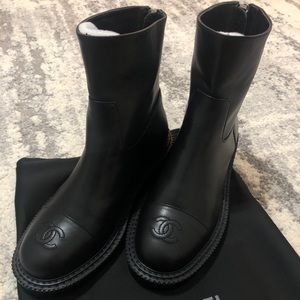 Brand New Black Chanel Booties Size 38 (US 8)